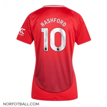 Billige Fotballdrakt Manchester United Marcus Rashford #10 Replika Hjemmedrakt Dame 2024-25 Kortermet